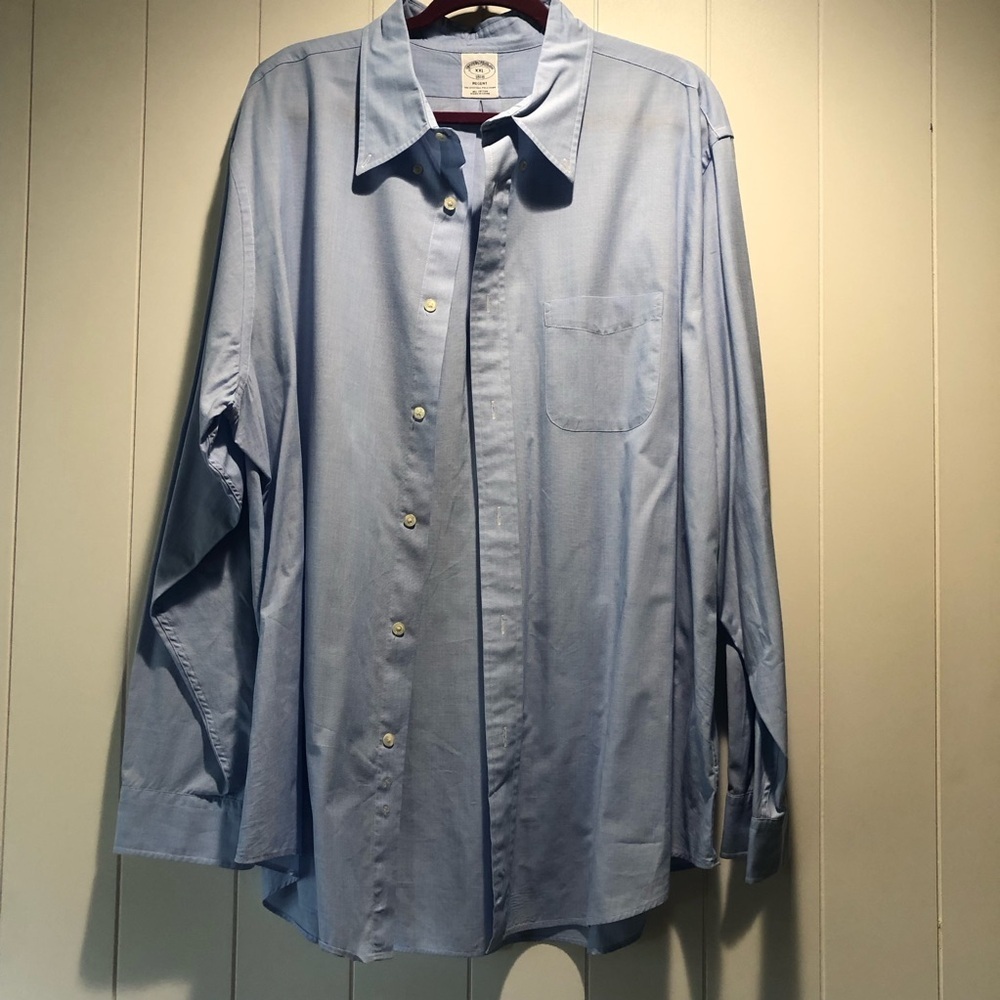Brooks Brothers 1818 regent blue cotton button down original polo shirt XXL
